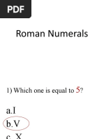 3rd - Roman Numerals Quiz