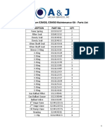 Edwards E2M28 E2M30 Maintenance Kit Parts List