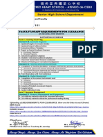 Memo 101 Faculty Requirements For Clearance AY 2021 2022 SEM 1