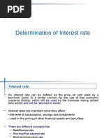 Determination of Interest Rate