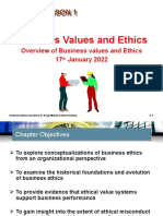 Business Values and Ethics: Week 2 Lesson 1