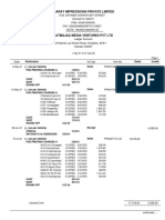 Sarat Impressions Private Limited: Particulars Credit Debit