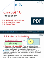 Probability: 6.3 Rules of Probabilities 6.4 Probability Trees 6.5 Bayes' Law