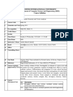 Department of Computer Science and Engineering (EEE) : United International University Course Syllabus