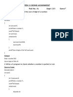 Week 2 Coding Assignment Name: Priyanka Indra Roll No.: 84 Dept: CSE1 Sem:6