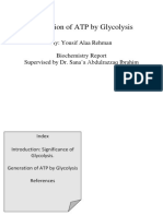 Generation of ATP by Glycolysis