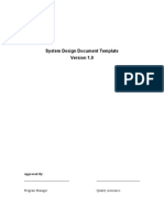 System Design Document Template: Approved by