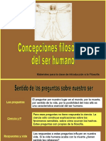 Concepciones Filosofias Del Ser Humano