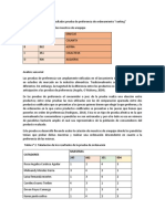 Análisis de Resultados Prueba de Preferencia de Ordenamiento