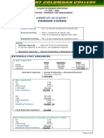 Standard Costing: Answer Key On Chapter 7