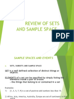 Review of Sets and Sample Space