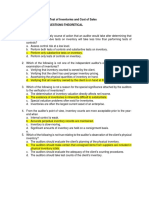 Chapter 11 - Substantive Test of Inventories and Cost of Sales Chapter 11: Review Questions-Theoretical