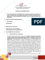 Esquema Proyecto Socioeducativo - Grupo - 01