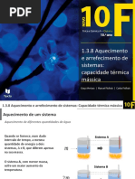 Aquecimento e Arrefecimento de Sistemas Capacidade Térmica Mássica