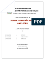 Single Tuned Voltage Amplifier: Siddhartha Engineering College