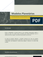 1º Ano - Modelos Planetários