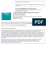 Al-Kharashi, A., & Skitmore, M. (2009) - Causes of Delays in Saudi Arabian Public Sector Construction Projects