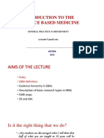 Introduction To The Evidence Based Medicine: General Practice #1 Department