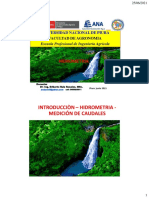 1 Hidrometrà, Medición de Caudales, Eficiencia, Calibración de Estructuras