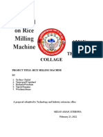 Project Proposal On Rice Milling Machine