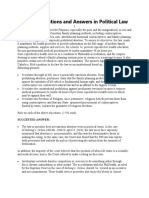 2018 Bar Questions and Answers in Political Law