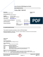 Delo Gold Ultra SAE 15W-40: Safety Data Sheet