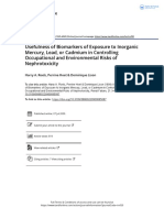 Usefulness of Biomarkers of Exposure To Inorganic Mercury Lead or Cadmium in Controlling Occupational and Environmental Risks of Nephrotoxicity