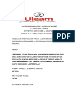 Recursos Tecnológicos y El Aprendizaje Significativo en El Área de Matemática