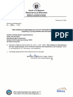 DM-No.-0111-s.-2022-New Schedule of Monitoring On The Pilot Implementation of The Technical Assistance (TA) Mechanisms and Processes