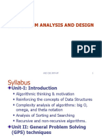 Algorithm Analysis and Design: Aad Cse Srm-Ap 1