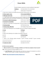 Class 9 Green Skills: A. Multiple Choice Questions