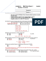 CHEM101 - Exam 1 - Version A - Final - Answers