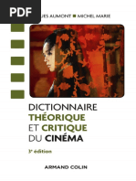 Dictionnaire Théorique Et Critique Du Cinéma - 3e Éd. by Aumont Jacques, Marie Michel