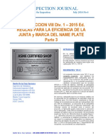 Asme Seccion Viii Div. 1 - 2015 Ed. Reglas para La Eficiencia de La Junta Y Marca Del Name Plate Parte 3