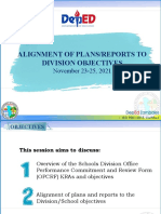 Alignment of Plans and Reports To The Opcrf