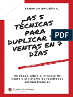 Ebook Las 5 Tecnicas para Duplicar Tus Ventas en 7 Dias