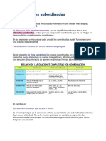 Proposiciones Subordinadas - Española