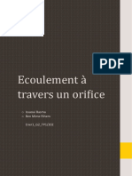 Ecoulement À Travers Un Orifice