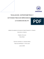 Evaluación Antropométrica y Actividad Física