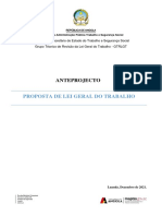 1.anteprojecto Da Proposta de Alteração Da Lei Geral Do Trabalho PDF