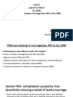 Unit 4 Offences Relating To Marriage (Law of Crime II)