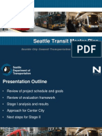 Seattle Transit Master Plan: Seattle City Council Transportation Committee Briefing