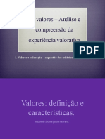 Valores e Natureza Dos Valores