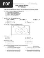 A. B. C. D.: First Quarter Unit Test