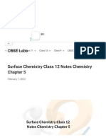 Surface Chemistry Class 12 Notes Chemistry Chapter 5 - CBSE Labs