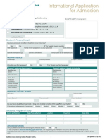 International Application For Admission Form 2021