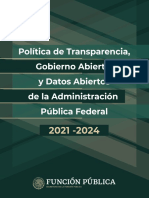 Politica de Transparencia Gobierno Abierto y Datos Abiertos de La APF 2021-2024