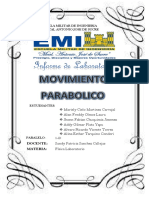 Informe de Movimiento Parabólico