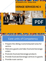 Food & Beverage Services NC Ii