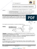 Cours - Physique Polarisation Du Transistor Bipolaire - 2ème Informatique (2014-2015) MR Bouazizi Jilani